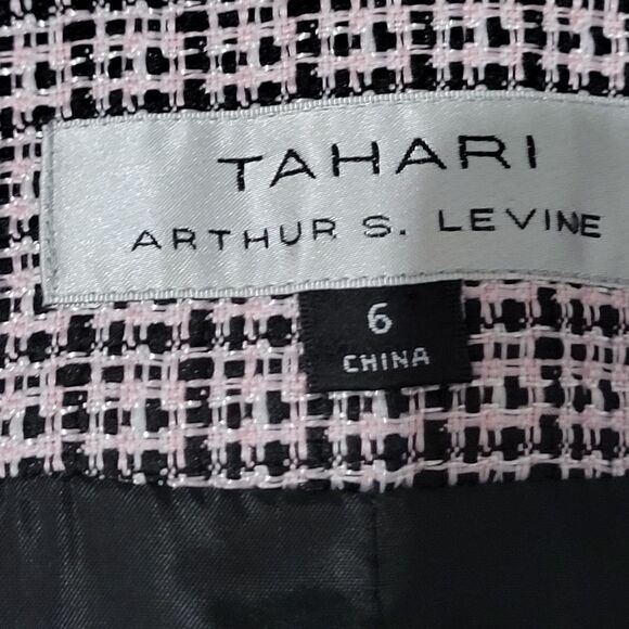 Tahari Womens Tweed Open Front Sz 6 Pink - Picture 8 of 10